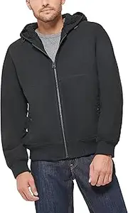 [Levi's] Men's Cotton Canvas Sherpa Lined Hoody Bomber Jacket