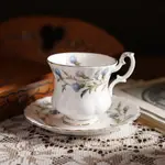 英國ROYAL ALBERT BRIGADOON薊花系列22K金骨瓷茶杯/咖啡杯組