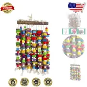 Vibrant Colorful Bird Chewing Toy with Exploration Layers for Large Parrots