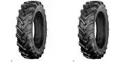 TWO 8x16 R1 Bar Lug Terramite Backhoe FORD-NEW HOLLAND 1120 Tractor Tires 8-16