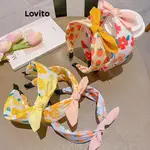 LOVITO 女休閒花蝴蝶結髮帶 LFA40056