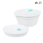 【DR.SI 矽寶巧】巧力盒 - 晶石白 矽膠碗 折疊碗