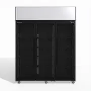 Skope TME1500N-AC 3 Glass Door Display or Storage Fridge, Lit Sign