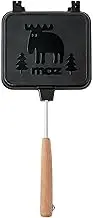 Double Sided Sandwich Pan - Removable Light Sandwich Baking Pan - Camping Sandwich Maker with Wooden Handle, Indoor Grill Kitchen Perfect for Breakfast