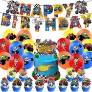 Blaze And The Monster Machines Birthday Decorations Cool Banner Balloons Kit Cake Cupcake Toppers Party Supplies