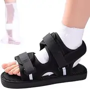 Post Op Recovery Shoe, Lightweight Medical Walking Shoe with Adjustable Strap for Post Surgery or Operation Support, Broken Foot, Injured Toes, Stress Fractures, Sprains, Bunions for Left or Right Foot, For Men or Women, 1 pcs, S