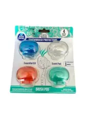 New GuruNanda Brush Pods (4 Pack) Toothbrush Head Cover for Manual & Electric