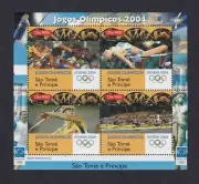 Olympic Games , Athens ,Sports SAO TOME 2004 Block MNH