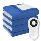 Heated Blanket Electric Throw Sherpa & Polar Fleece Heated Throw Blanket with...
