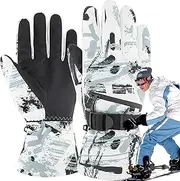 [Generic] Outdoor Ski Gloves, Ski Snow Gloves, Winter Outdoor Snow Gloves, Soft Winter Snowboard Gloves Insulated Gloves for Hiking Outdoor Sports