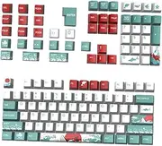 Gadpiparty 129Pcs Coral Themed Keycaps for Mechanical Gaming Keyboards Durable Custom Keycaps with Craftsmanship for Enhanced Typing Experience