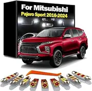 17Pcs LED Interior Map Dome Light Kit, For Mitsubishi Pajero Montero Sport MK3 2016-2020 2021 2022 2023 2024 Accessories