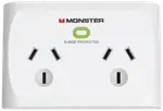 Monster Dual Socket Surge Protector (White)