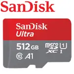 【SANDISK 晟碟】512GB 150MB/S ULTRA MICROSDXC TF U1 A1 記憶卡(平輸)