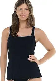 [Skye] Women's Pipa Square-Neck Tankini Top Swimsuit