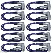 6ft foot Right female to straight male XLR mic microphone audio cable cord 10LOT