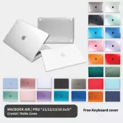 MacBook Hard Shell Case + Keyboard Cover Air Pro 11" 13" 12" Pro 13" 16" Inches