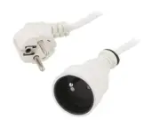 PS-170/1.5-10.0 Extension Cable Sockets: 1 PVC White 3x15mm² 10m 16A JONEX