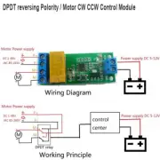 5-12V DPDT Control Reversing Polarity Relay Motor MCU Delay timer Module Switch