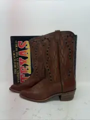 New Men’s Brown Texas Brand Cowboy Boots. M 80 10.5 10 1/2 D. 7-111