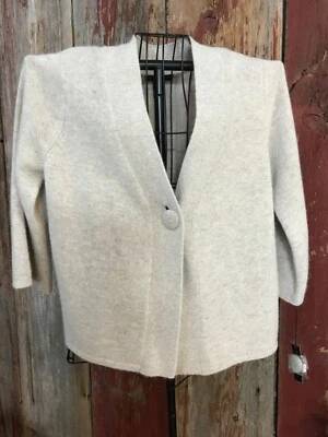 Sarah Spencer womens cardigan sweater XL lamb rabbit nylon NWT…….t1