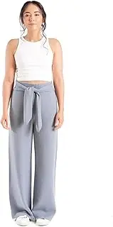 [KAREN THOMAS] 100% Cashmere Tie-Waist Wide Leg Pants – Luxuriously Soft, Comfortable, and Versatile Lounge Wear for Women