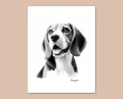 BEAGLE Dog Photo Art Illustration Print - 5x7 8x10 or 11x14 (B3)