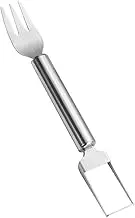 Watermelon Slicer Cutter Tool - Stainless Steel Fruit Forks Slicer - Non-Slip Handle Mango Cutting Double Head for Home Kitchen Salad Preparation