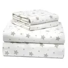 180 GSM Velvet Feel Luxury 100% Cotton Printed Flannel Sheet Set, Cal King,