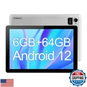 ITMEIPC 10 inch Tablet Android 12 Tablets, 6GB RAM 64GB ROM 128GB Expandable,