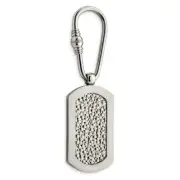 Titanium Pebble Textured Key Ring