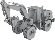 XJT76170D 1/76 OO Scale Miniature Factory Building Military Car Railroad Track Accessory Props Diorama Scenery Construction Vehicles Excavator