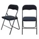 [特價]【頂堅】高背橋牌(絨布椅座)折疊椅/洽談椅/工作椅/折合椅-6入/組黑色