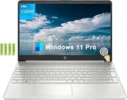 [HP] 15 15.6" HD Touchscreen Business Laptop Computer[Windows 11 Pro], Intel Core i3-1115G4(up to 4.1 GHz), 16GB RAM 256GB PCIe SSD, Numeric Pad, Wi-Fi, Bluetooth 5, HDMI, Webcam, Fast Charge, w/Battery