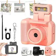 Retroscope Mini Camera, Retroscope Video Camera, Retroscope Small Camera, Retrosnap Mini Camera, 1080p Hd Mini Retro Camera, Tiny Nostalgic Camera, Mini Vintage Keychain Camera (No Card,Pink)