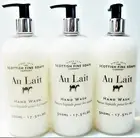 Scottish Fine Soaps Co. AU LAIT Hand Wash, 17.5 oz/500 mL, NEW x 3