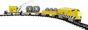 Lionel Battery-Operated Construction Toy Train Set with Locomotive, Train Cars, Track & Remote with Authentic Train Sounds, & Lights for Kids 4+