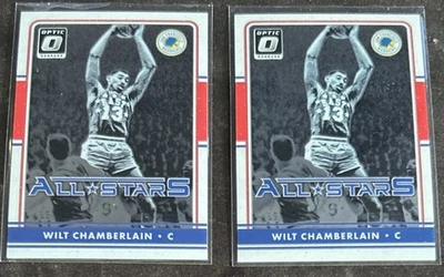 2016-17 Panini Donruss Optic All-Stars Wilt Chamberlain #9 HOF Warriors Lot x 2