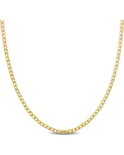 10K Italian Gold Curb Link Chain Necklace