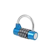 4-Digit Combination Padlock 2-inch Resettable Lock for Gate Locker Blue