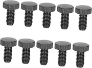 TOYANDONA 10pcs String Double Tremolo Bridge Screws Tuners Acoustic Guitar Nut Screw for Guitar Bridge Thumb Screws Kit Bass Guitar Socket Electric Guitar Parts Guitars Black Metal