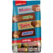 Snickers, Twix & More Minis Chocolate Candy Bars Variety Pack-30.63 oz Bulk Bag