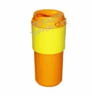 Tupperware Tumbler Eco To Go Cup Hot or Cold Sleeve 16 oz. Orange Yellow ❤️
