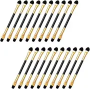 Healvian Makeup Brush 20pcs Dual End Eyeshadow Smudge Brush 2 in 1 Eyeshadow Brush Sponge Blending Concealer Brush Soft Eyeshadow Makeup Brushes Cosmetic Tool for Women Lady Make up Brushes