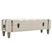 Storage Ottoman Bench Bedroom Bench Safety Hinge Ottoman in Upholstered Fabrics