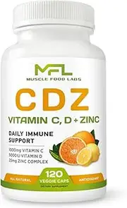 MFL C D Z | Vitamin C, 1000mg | Vitamin D3, 125mcg | Zinc, 25mg | Non-GMO & Gluten Free | 120 Vegetarian Capsules | 120 Servings