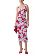 Carolina Herrera Silk Sleeveless Scoop Neck Midi Dress