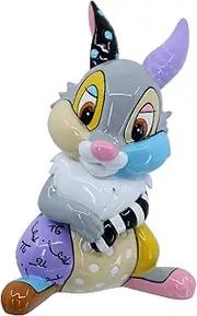 [Enesco] Disney Britto Bambi Flower Coy Pose Miniature Figurine, 3 Inch, Multicolor