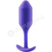 B-Vibe Snug Plug 2 Purple Silicone Weighted 4.5&quot; Butt Plug
