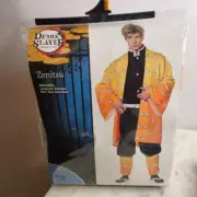 Demon Slayer Zenitsu Anime Costume Halloween Cosplay Adult Small KimetsunoYaiba